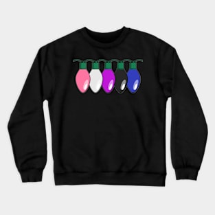 Genderfluid Pride Christmas Lights Crewneck Sweatshirt